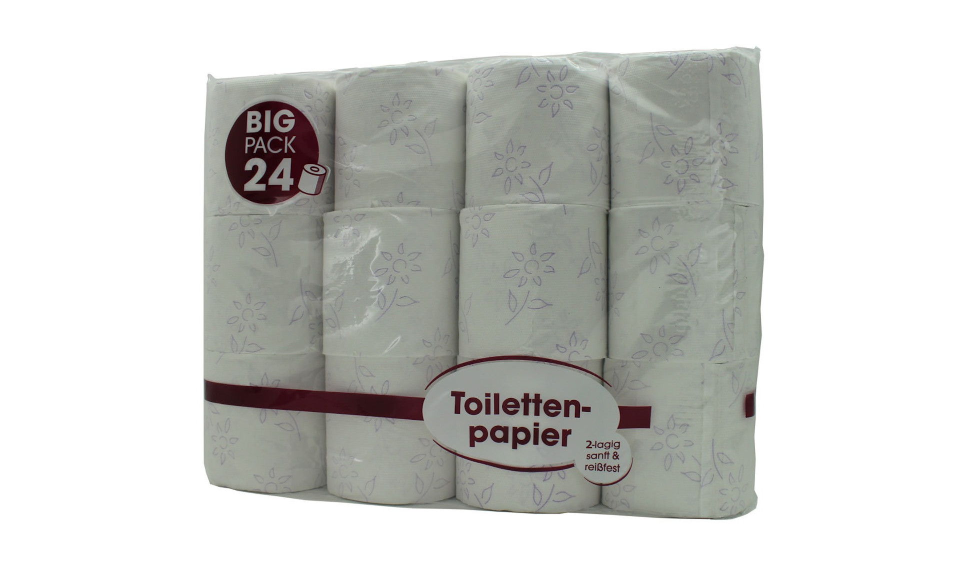 2-lagiges Toilettenpapier 150 Blatt 24 Rollen für diverse Einrichtungen Palettenware