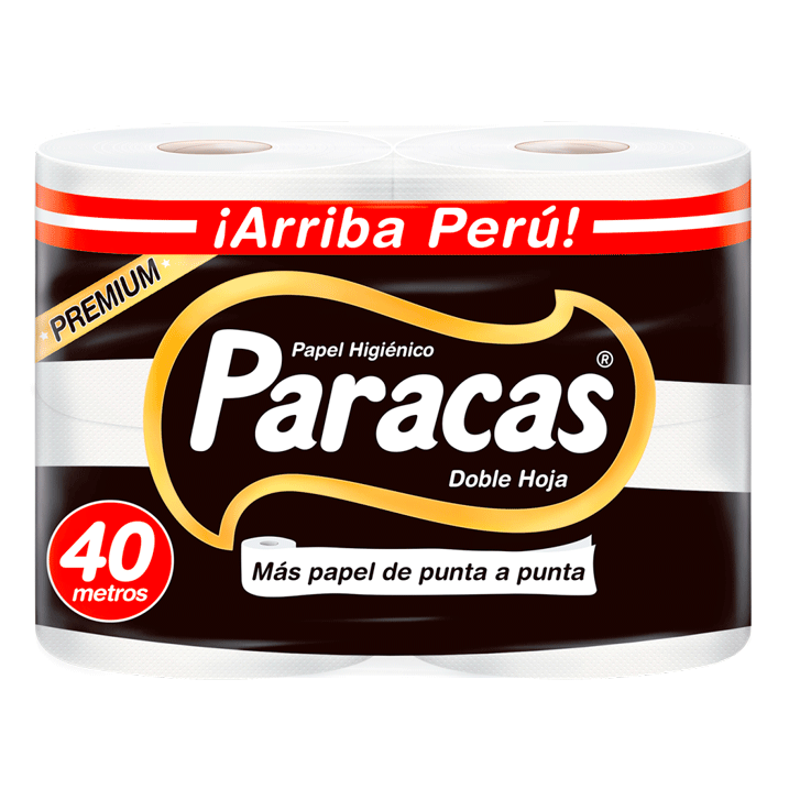 2-lagiges Toilettenpapier "Paracas Black" 400 Blatt 4 Rollen